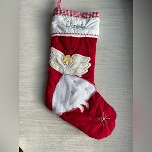 Pottery Barn Kids Quilted Stocking EUC with DANIELLE monogram